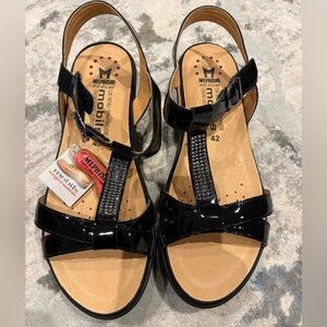 Mephisto Mobilis Ergonomic Felizia Black Sandals